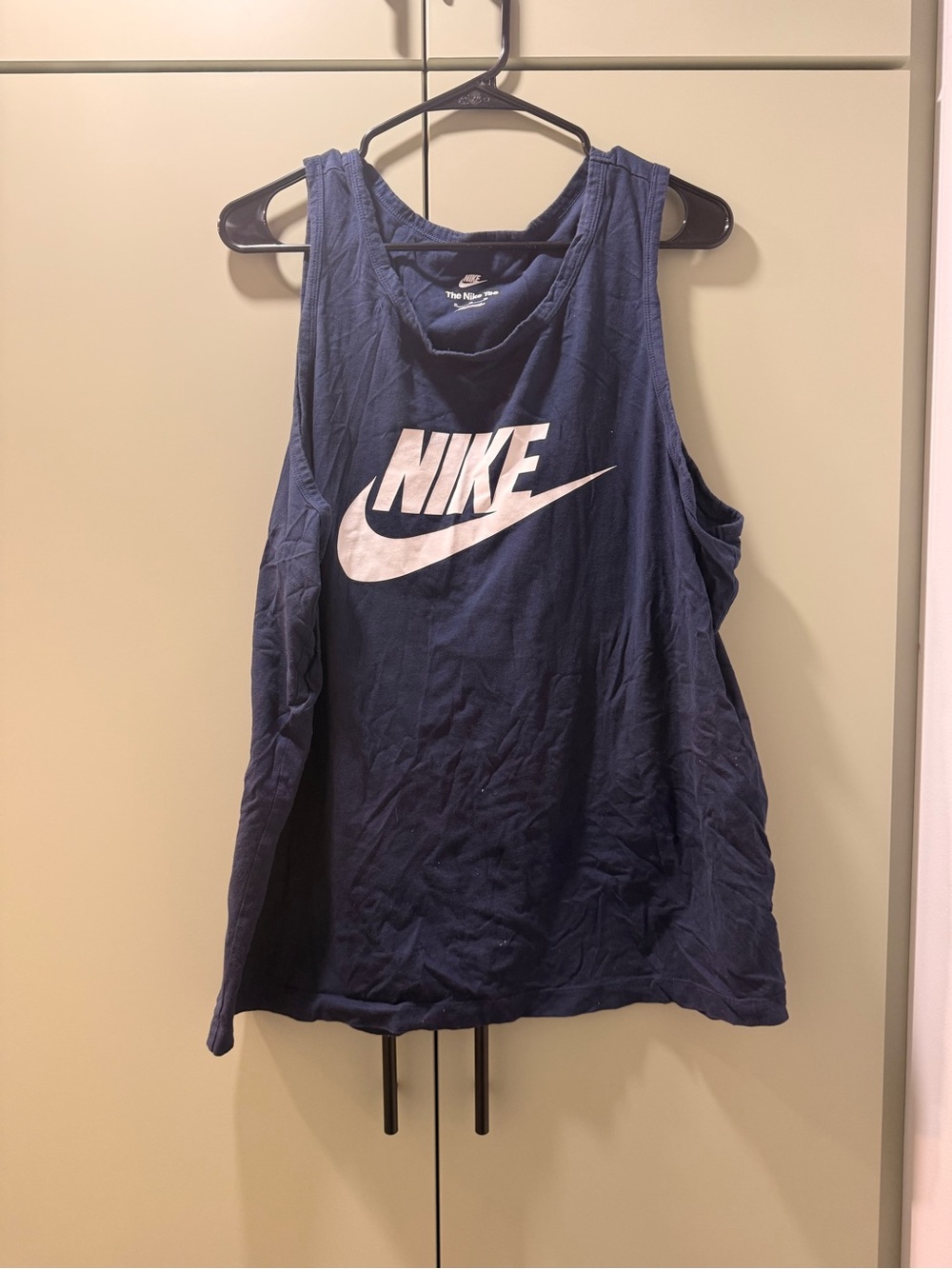 Nike men’s Navy Blue Logo Tank Top